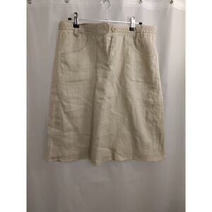 Willi Smith womens 100% Linen  skirt, size 8